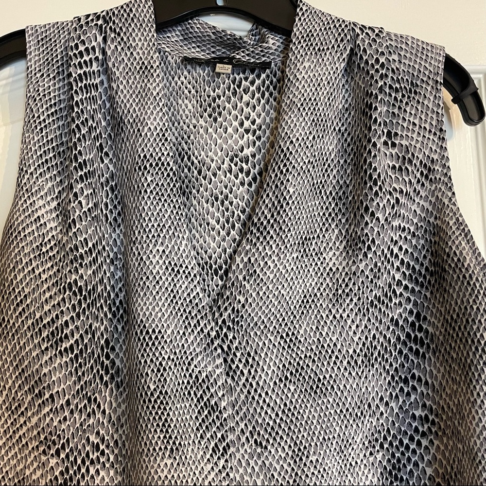 Snakeskin business casual blouse